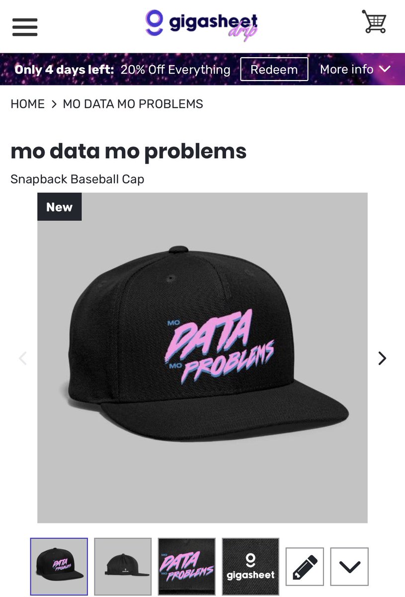 gigasheet's tweet image. New merch drop gigasheet.myspreadshop.com/mo+data+mo+pro… #swag #dataproblems #DataScience