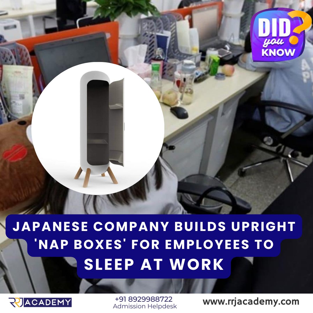 RRJAcademy's tweet image. Will it be a solution to 🇯🇵 Japan&apos;s overwork 👨‍💼 culture?
.
Want to Learn the Japanese language?
🌐 rrjacademy.com
📞 +91 8929988722
.
.
#rrjacademy #romromji #napbox #napboxjapan #japanese #studyJapaneseonline #Japaneselessons #studyJapanese #JLPT  #Japan