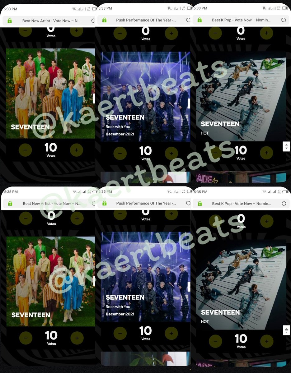 kaertbeats's tweet photo. Congratulations for completing the deal. 120 votes have been cast for #SEVENTEEN (40 in each category). Thank you sm! ♡

#kaertbeatsproofs https://t.co/6QiR0CV76N