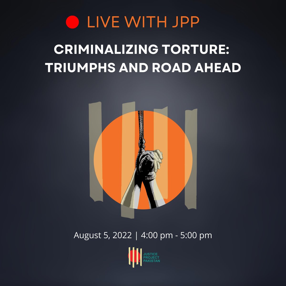 Justice Project Pakistan (@JusticeProject_) on Twitter photo 2022-08-05 09:48:52 Join us for our latest episode of #LivewithJPP with @ejazhaider as we discuss the National Assembly’s much awaited recent approval of an anti-torture bill – a historic first for Pakistan.
#CriminalizeTorture Join us for our latest episode of #LivewithJPP with @ejazhaider as we discuss the National Assembly’s much awaited recent approval of an anti-torture bill – a historic first for Pakistan.
#CriminalizeTorture