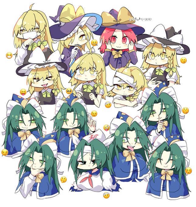 リプ来た顔文字で好きなキャラを描くのtwitterイラスト検索結果