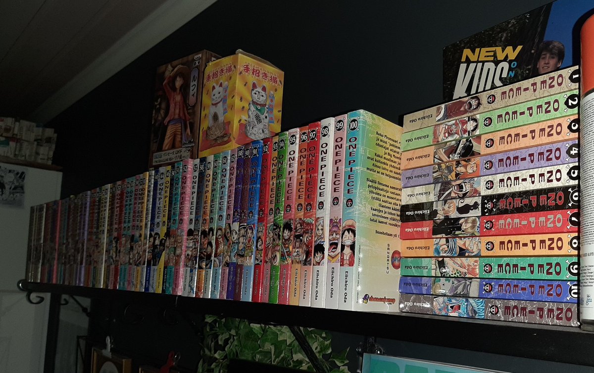 BatmansSons's tweet photo. Tämän hetkinen One Piece manga kokoelman katsaus. Vielä uupuu 37 osaa.. 
#onepiece100kisa #urumifi https://t.co/gxMyrzEf7i