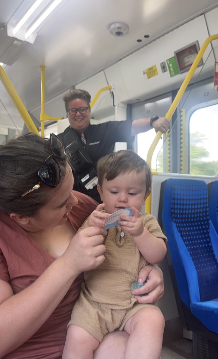 Ollies 1st train ride and the conduct gave him his own ticket 😂#trainadventure @tfwrail