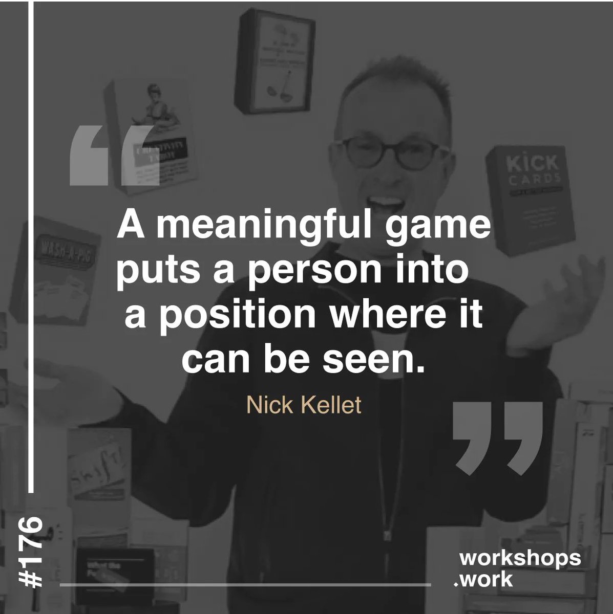 I could explore play and games for weeks.

Guests like <a href="/NickKellet/">Nick Kellet</a> (<a href="/deckible/">Deckible</a>) make me think I could explore it for months!

🎧 Hear our conversation about taking games and decks beyond ice melters and learn how to use them as a new mode of communication: workshops.work/podcast/176