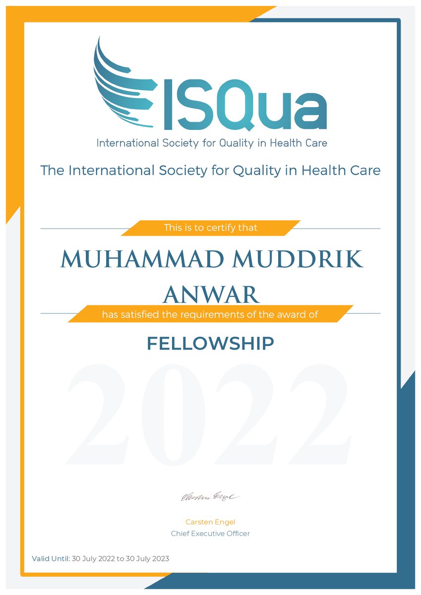 Congratulations Muddrik Anwar <a href="/muddrik/">Muhamad Muddrik Anwar</a>  on the achievement of your Fellowship 👏 👏 👏 

We hope that you have enjoyed your learning experience and being part of the #ISQua community!

isqua.org/education/fell…

#Online #Education #healthcare #patientsafety #leadership #QI