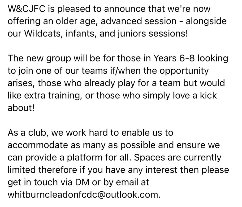 Whitburn & Cleadon JFC Development tweet media