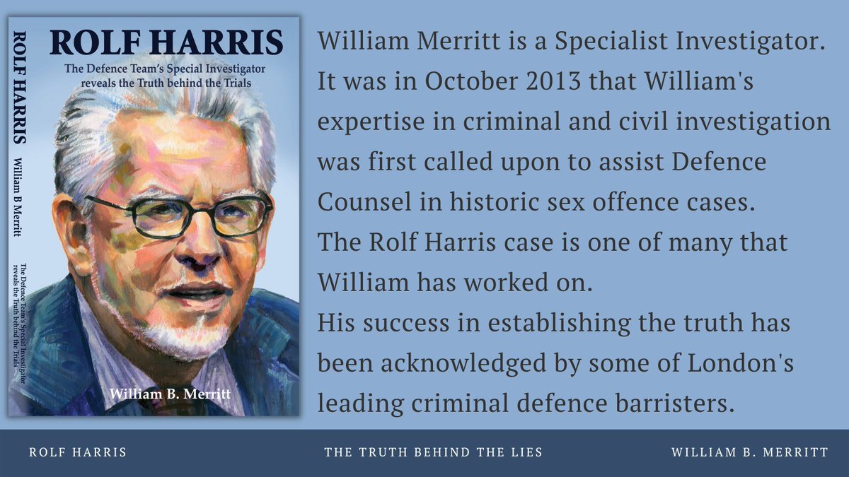 In October 2013 William's expertise in criminal and civil investigation was first called upon to assist Defence Counsel in historic sex offence cases.  His success in establishing the truth has been acknowledged by some of London's leading criminal defence barristers.