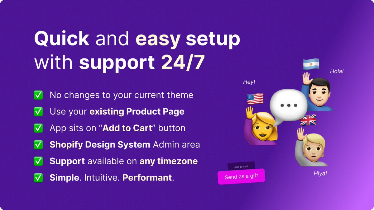 goappstudio's tweet photo. We have 🇬🇧 British, 🇪🇸 Spanish, 🇺🇸 American, and 🇦🇷 Argentinian team members available 24/7 for support. Feel free to message us at any time over any platform. 💬 https://t.co/0E0vZHQfPP