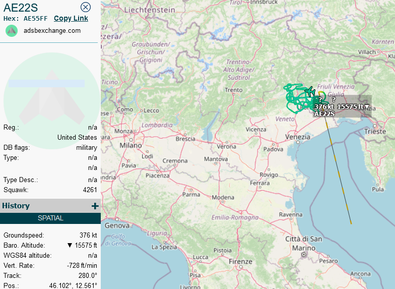 SirListenalot's tweet photo. USMC #F18 #AE55FF as #AE22S on a local flight out of Aviano, Italy https://t.co/UN33y9Rrrh