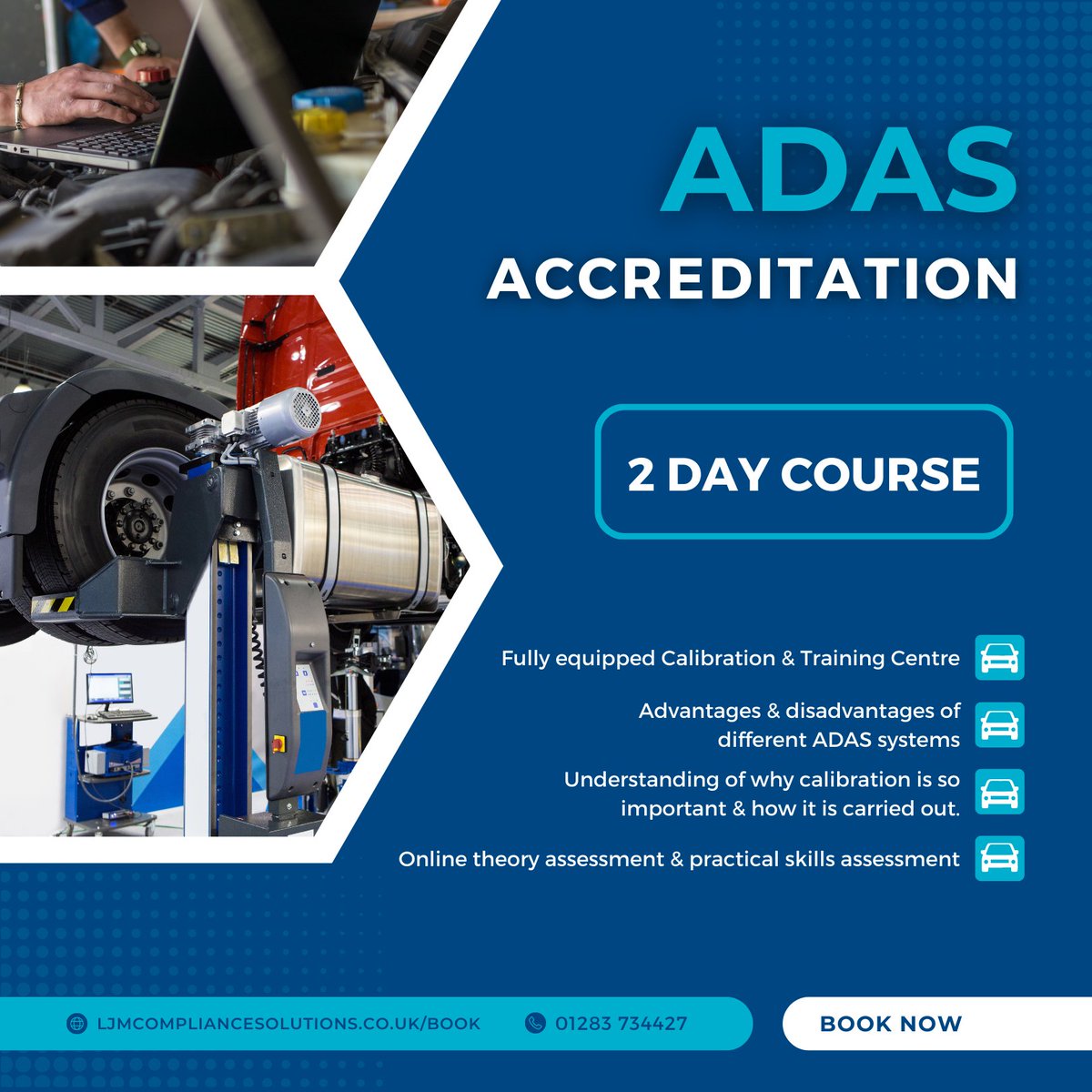 LJMCompliance's tweet photo. As one of the UK’s leading MOT &amp; Automotive Training and Consultancy Centres, with over 40 years experience, we provide the expert training you need. Awarded by the IMI, our ADAS course has a 100% pass rate! Book now!

📞 01283 734427
📧 amy@ljmcompliancesolutions.co.uk https://t.co/JTLdblukgb
