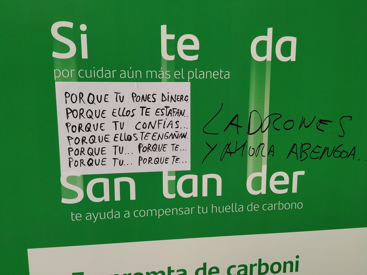 luisjav44152468's tweet photo. @Izaskun28972763 @Luis361Luis @bancosantander @AnaBotin Ladrones y Sinvergüenzas es lo que son... Y al Robar ahora le llaman Interés general y estabilidad financiera para que la Botina siga Robándonos como lo está haciendo en #Abengoa #estafabancopopular https://t.co/bsI01IhQqZ