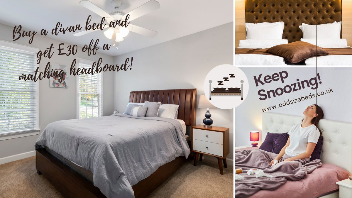 OddSizeBedsUK's tweet photo. 📣 BUY A DIVAN bed set and GET £30 OFF HEADBOARD! Choose a bed set from our range of divans. choose a headboard from the corresponding range. Save £30 at checkout! 🛒😍 #Bed #Headboard #KeepSnoozing, https://t.co/1N0cgd3Axp