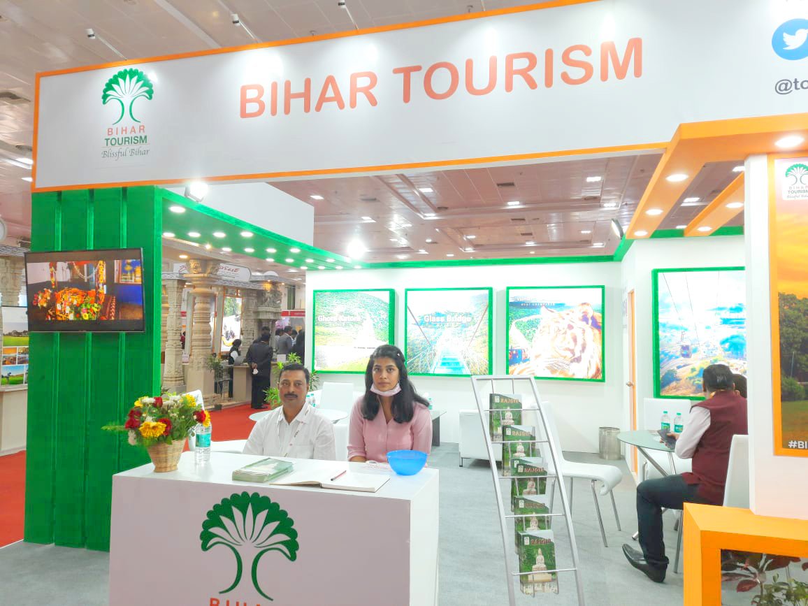 TourismBiharGov's tweet photo. Glimpses from the three-day India International Tourism Mart, currently ongoing at the Chennai Trade Centre. Drop by our stall to learn more about the diverse range of tourism possibilities in #Bihar.
#IndiaInternationalTourismMart #iitmindia #chennai
#blissfulbihar https://t.co/UlxOKb1W9n