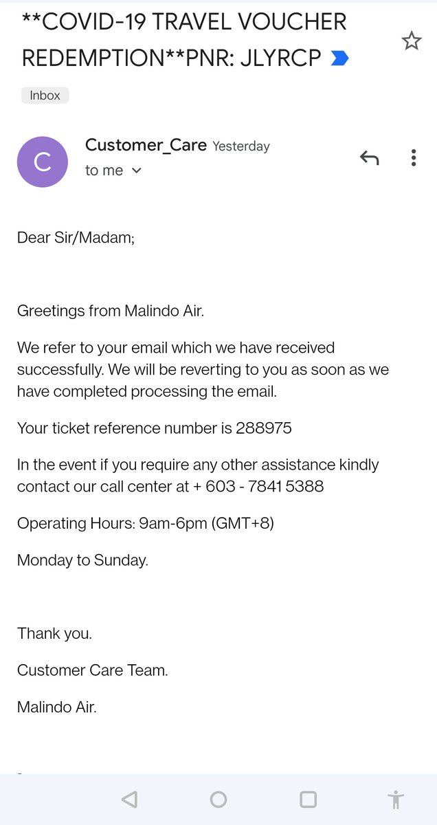 Kalismatics's tweet photo. @malindoair I need to redeem my voucher and book tickets, however while i am trying to book online it's showing "name mismatch" against the voucher number.Already mailed. Nobody replies in the indian contact number.pls help to book my tickets. Attaching the mail copy. Ref 288975 https://t.co/pklTAkZaeQ