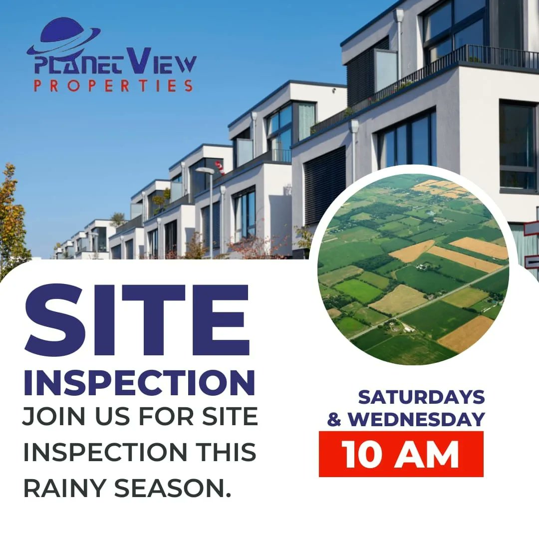 PlanetviewProp's tweet image. 📢📣INSPECTION! INSPECTION!! INSPECTION!!! 📢📣
Come and confirm our table and dry land this rainy season and invest confidently with utmost peace of mind. 

.... Planetview cares