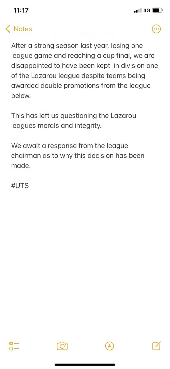Few words from us as a club, on todays findings. <a href="/lazarouleague/">Lazarou League</a>