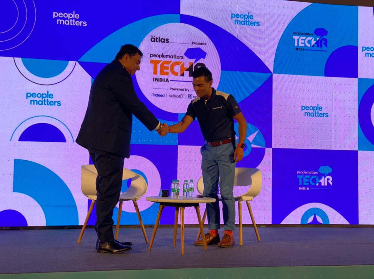 peoplestrong's tweet image. We are delighted to have shared the stage today with Aditya Birla Capital at @PeopleMatters2 #TechHRIN for a very special keynote featuring @subhro06 (CHRO, @abcapital) and @ChaudharySpeak (CEO, @PeopleStrong)