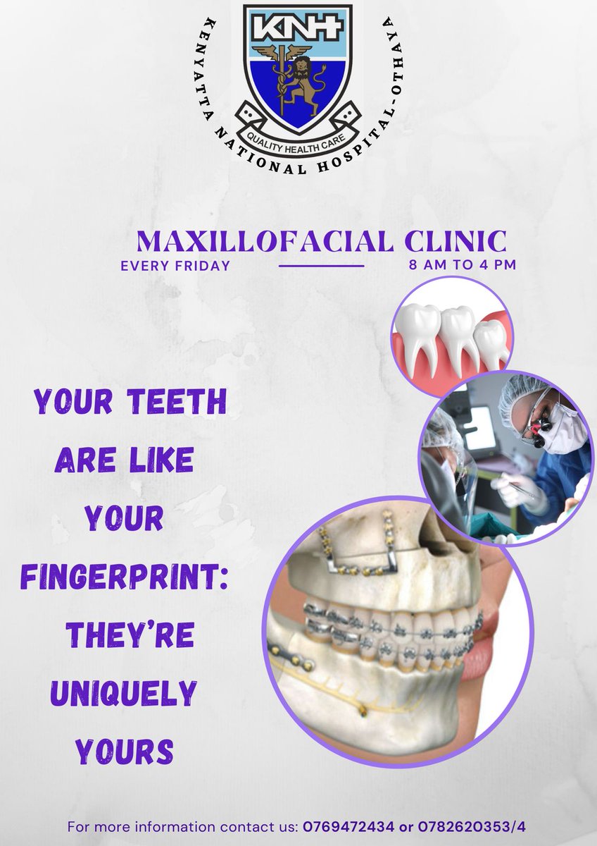 Mwaikibaki_hosp's tweet photo. Hello Friday
Today's outpatient clinics:
✓Maxillofacial Clinic- Addresses face and jaw related issues.
✓Oncology Clinic - Provides medical care to cancer patients.

Karibu.
#Tunakujali
#WeListenWeCare https://t.co/6f6tc7mHvh