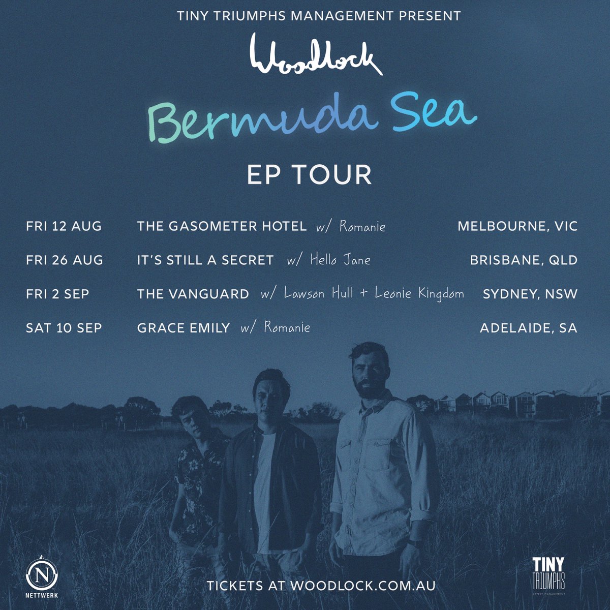 And here are our supports for the tour! Can’t wait to catch up, have some fun and play some great shows with you all! 
linktr.ee/woodlockmusic