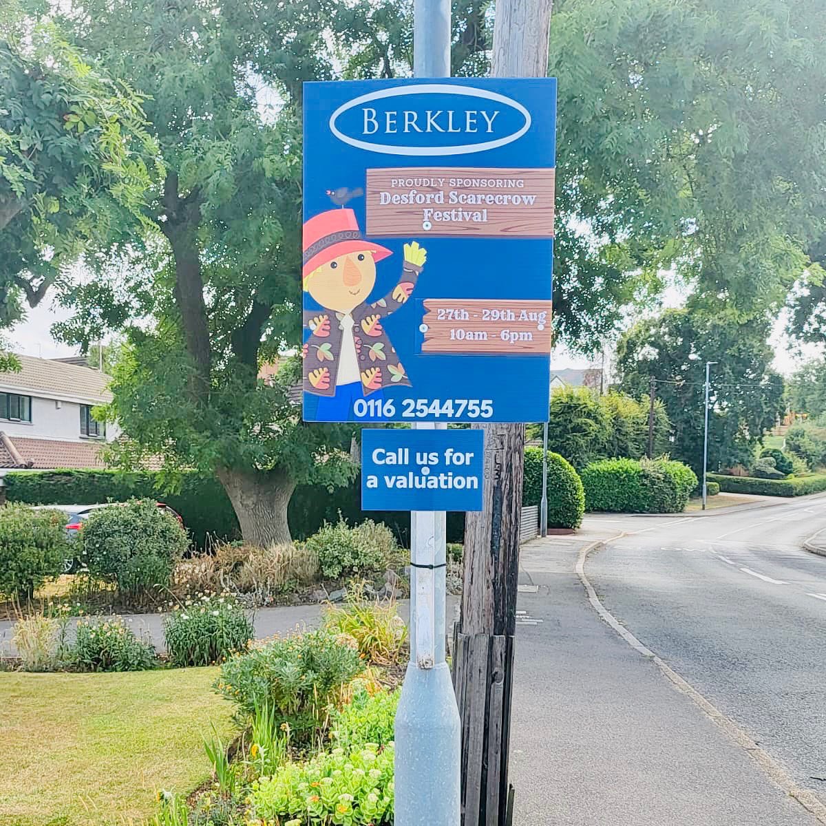 boards4agents's tweet photo. What do you think of these boards we've printed & installed on behalf of @berkleyestates? We think they’re going to make a lot of people smile! It’s great to see @berkleyestates using the boards to support the local community.#Boards4Agents #forsaleboards #estateagents #desford https://t.co/lpJTIavQUz