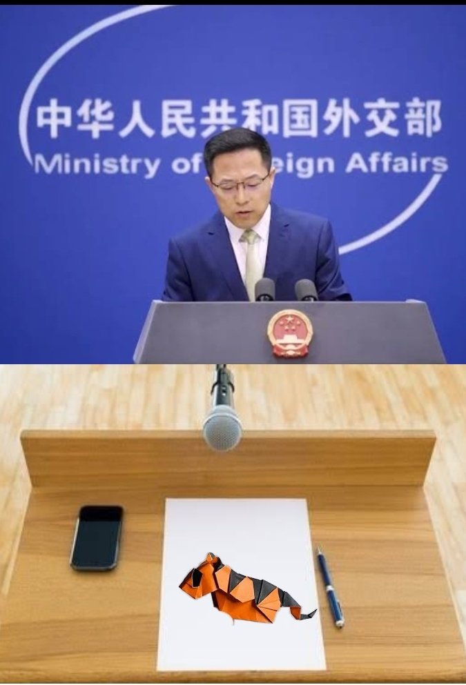 Meanwhile @ Chinese EAM press conference #papertiger #china #PelosiVisit #pelositaiwan