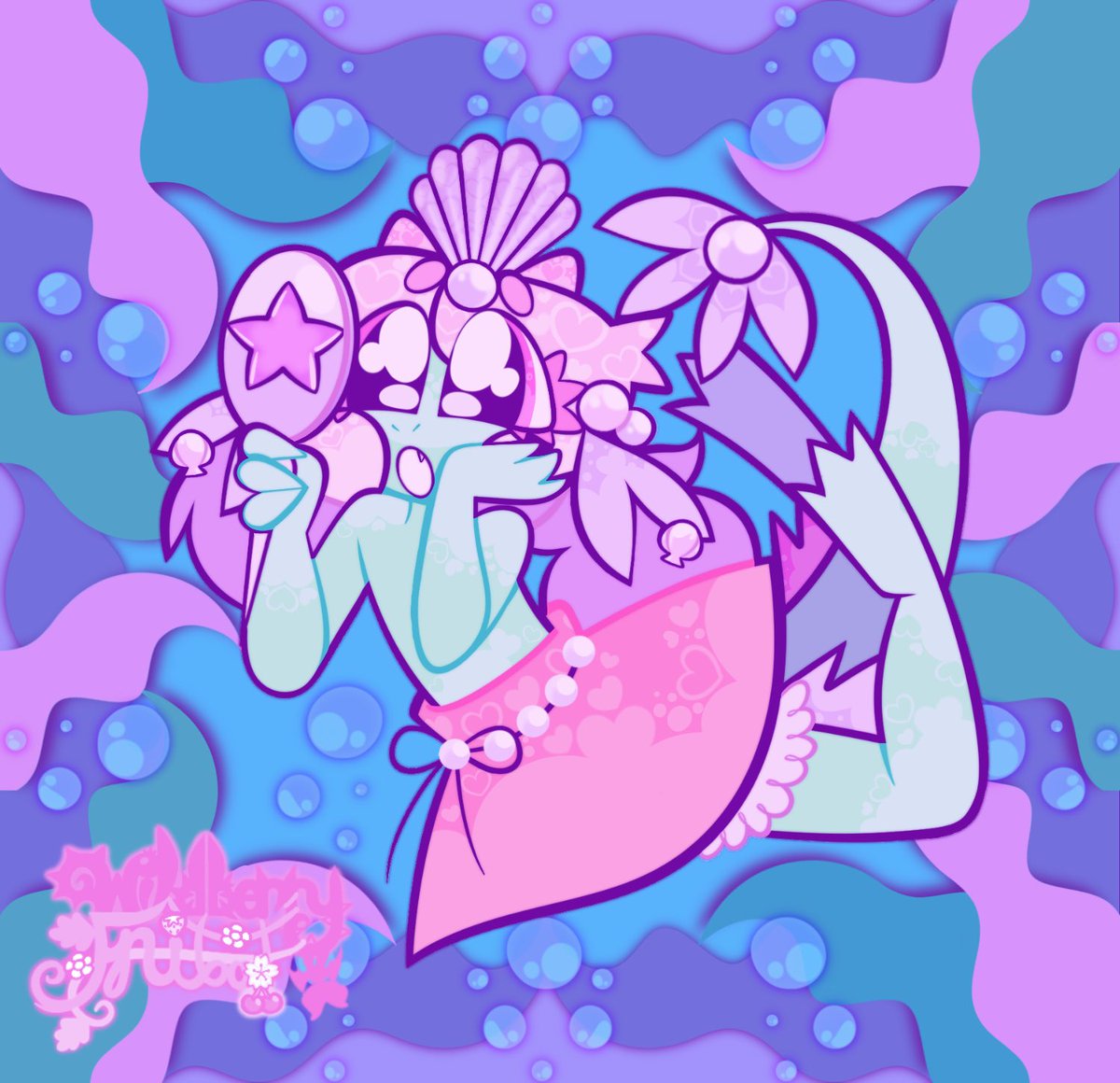 WildberryBat's tweet photo. ARTFIGHT ATTACK 4 @specialbnuuy!<3
PRISSIE PEARLESCENT THE SEA STAR TAKES THE SPOTLIGHT!
OOO IVE BEEN DYING TO DRAW HIM SINCE LAST YEAR IM SO OVERJOYED TO DRAW HIS BEAUTIFUL DESIGN AT LAST!!!
MY FAV HEADCANON HE SWIMS LIKE GIRLYGIRL CHARACTERS KICKING THEIR FEET ON THE PHONE HEHE https://t.co/CCxK5kpSrP