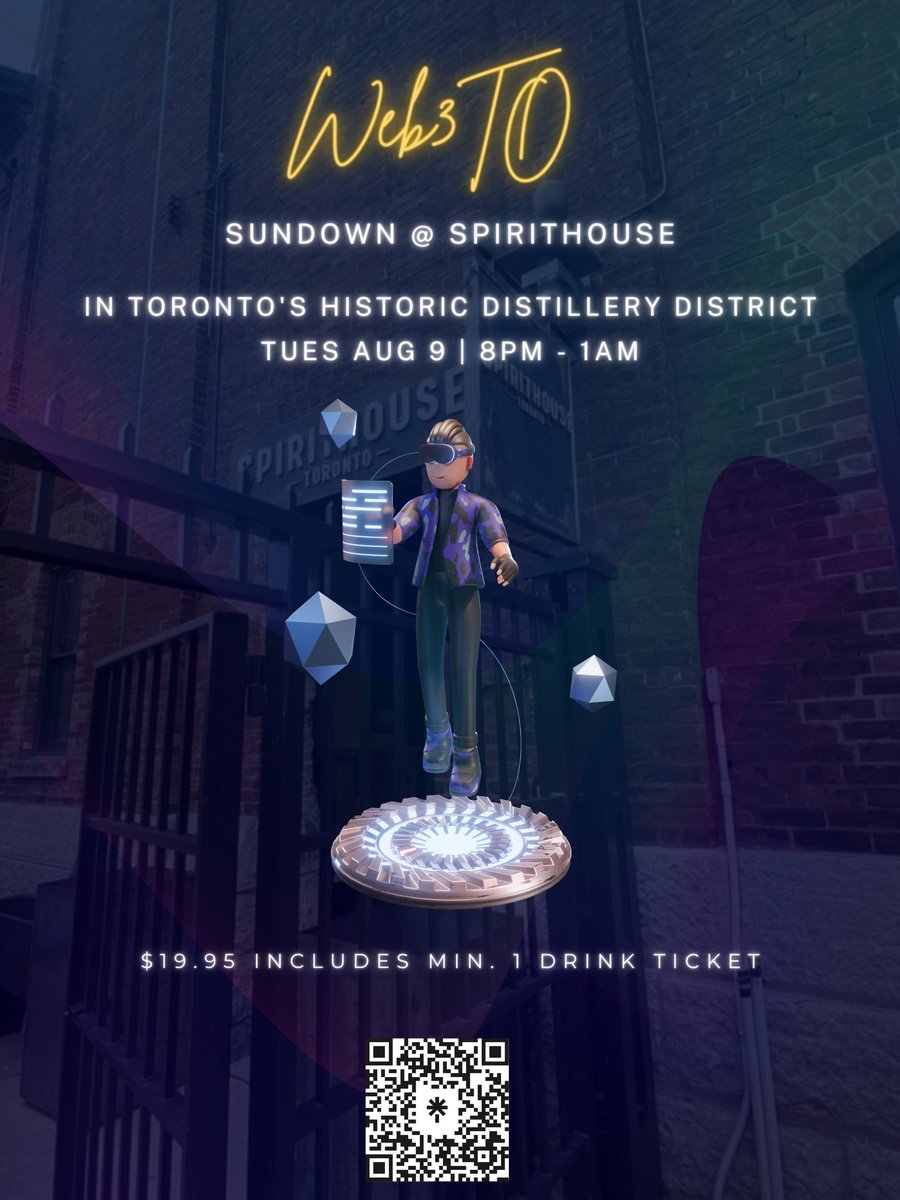 Web3To's tweet photo. SHARE WITH A FREN AND TELL A FREN!
A LOT OF SUPRISES FOR THE WEB 3 FAMILY!
https://t.co/ZvIPEvedu4
DM FOR GUESTLIST & PROMO CODES
๐ข
#Toronto #futurist #web3to #events #uponlytoken #NFTCommunity #AfterParty https://t.co/diHeK5Dzns