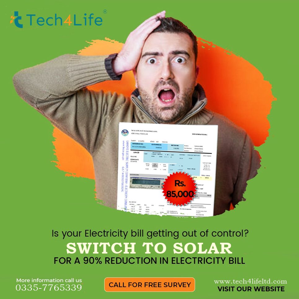 tech4lifeltd's tweet photo. Install a solar energy system within 7 days with Tech4Life.
๐: +92-335-7765339 | +92-324-4813454
๐ด: https://t.co/rUGD1jnl8o
๐: 853 R1, Johar Town, Lahore
#solar #energy #sustainable #environment #pakistan #lahore #tech4lifeltd #teamtech4lifeltd https://t.co/RMS3G6ty4h