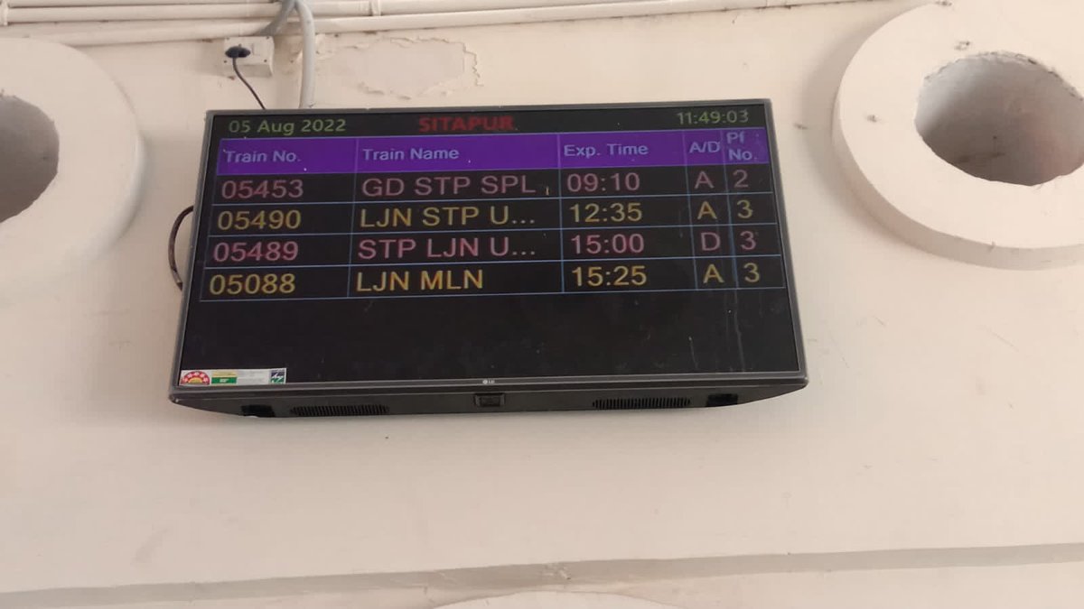 ChitranshSparsh's tweet photo. @drmljn @nerailwaygkp @AshwiniVaishnaw @RailwaySeva आज सीतापुर से शाहजहांपुर तक 05459 स्पे ट्रेन का संचालन सुबह सीतापुर जँ से 9:30 पर शुरू किया जाना था, मगर अभी करीब 12 बज रहे हैं, रेक का अता पता नही, स्टेशन स्टाफ को जानकारी भी नही है। इसका जिम्मेदार कौन ? जनता परेशान https://t.co/47Bl2yZPHN