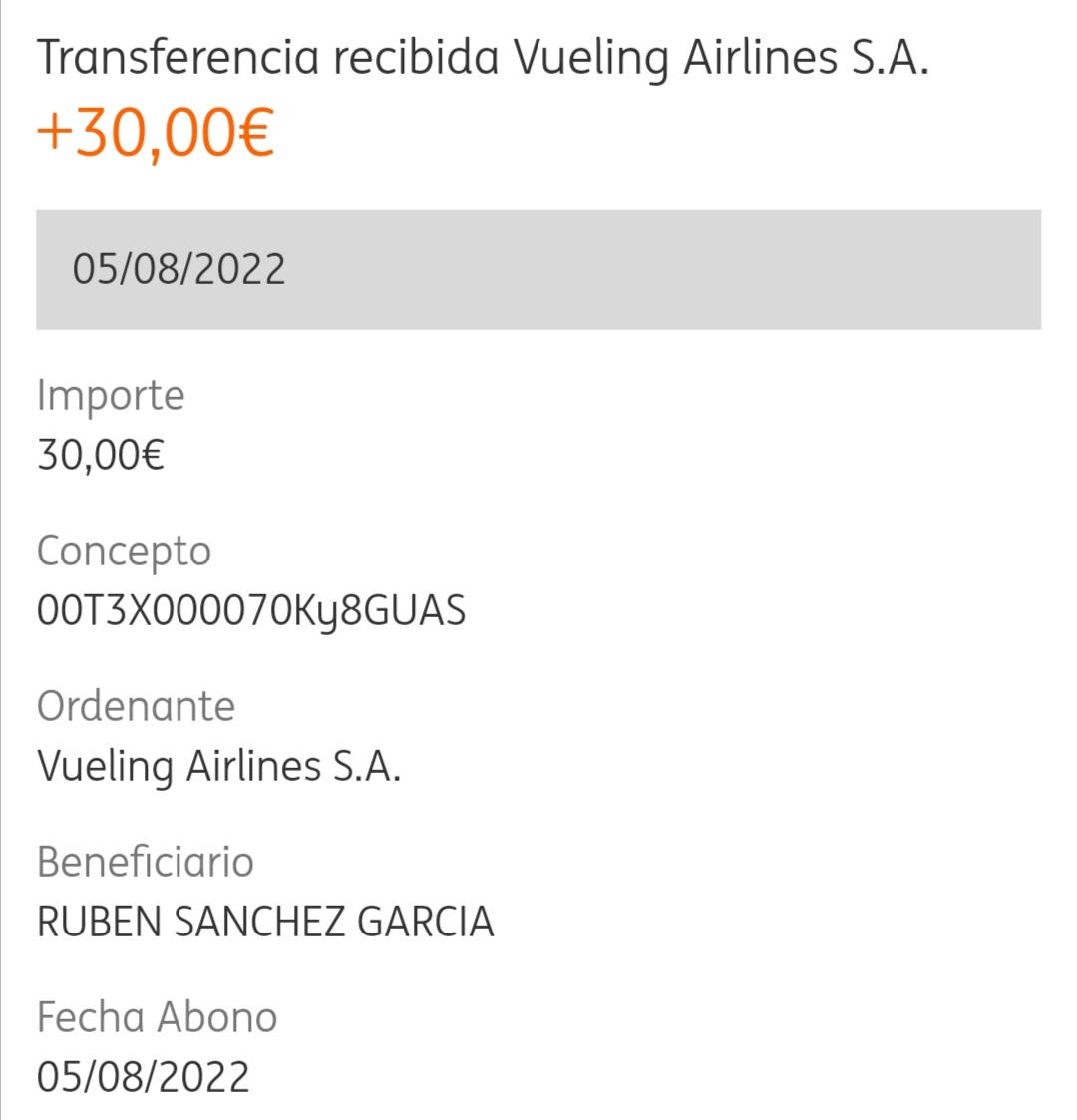 RubenSanchezTW's tweet photo. Reclamación resuelta con @facua en seis días. Hoy el dinero ya ha vuelto a mi cuenta. Recordad que los billetes de avión incluyen por ley el derecho a llevar equipaje de mano. Si os cobran un extra por ello, reclamad su devolución. https://t.co/P65OivpZYm