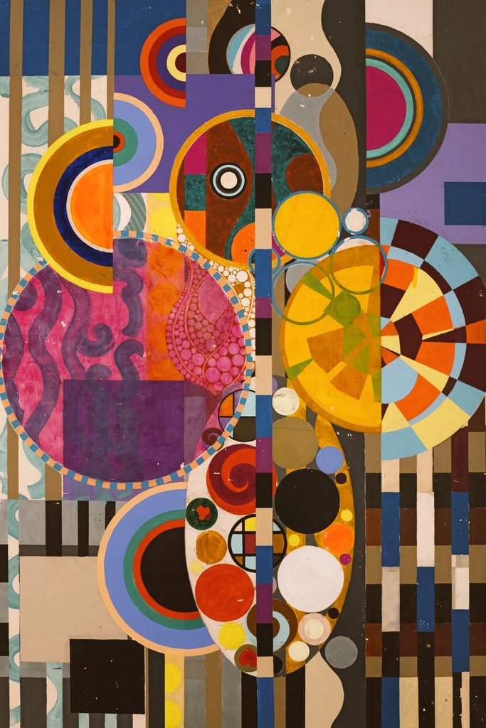 Coconut trees in brown and sky blue, 2016 by Brazilian artist Beatriz Milhazes #WomensArt