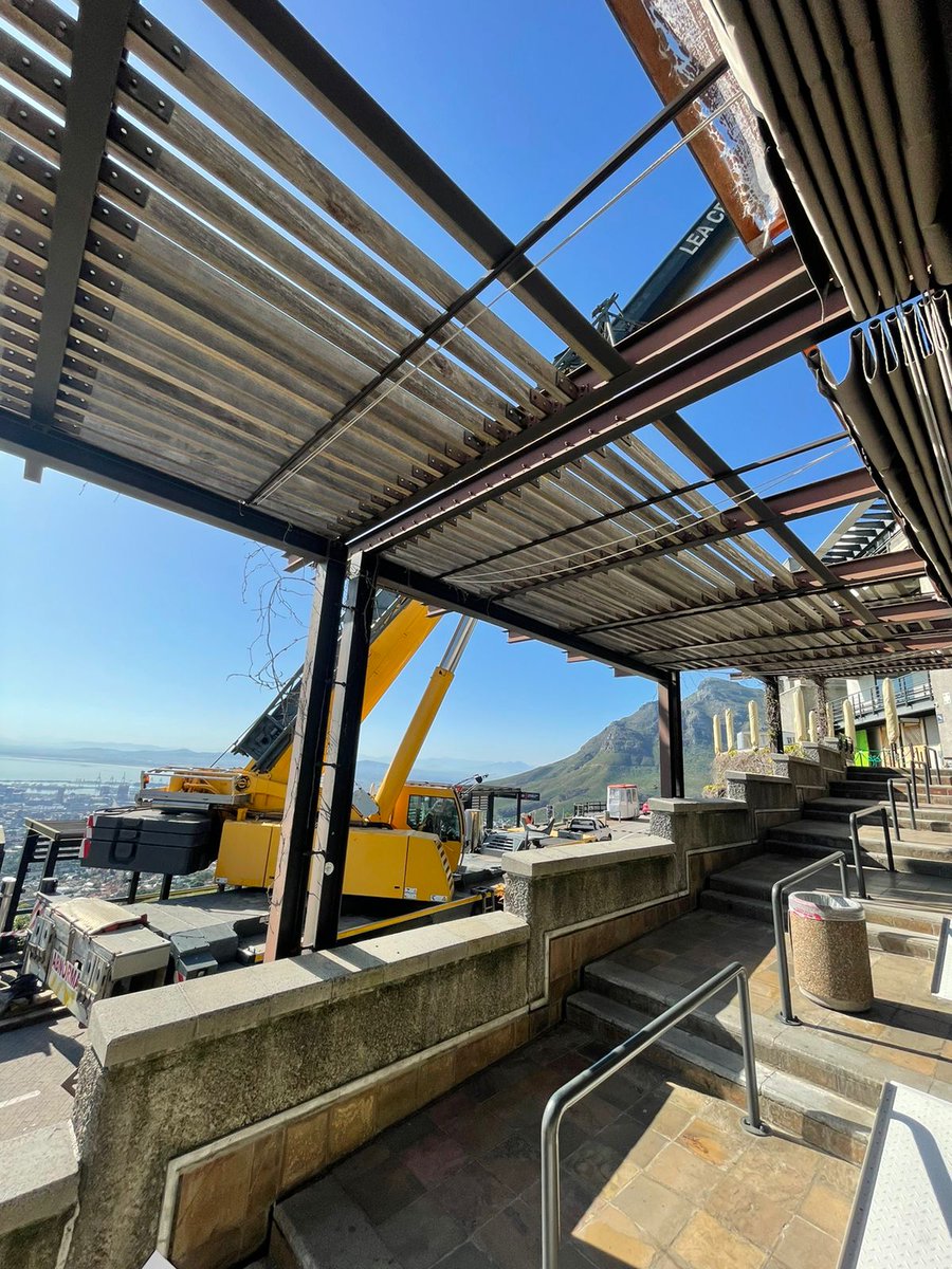 TableMountainCa's tweet photo. Our second week of maintenance Shutdown is well underway and our team has been hard at work!

Here are some behind the scenes snaps. 😎

We can't wait to welcome you back as soon as the Cableway is up and running again!

#TableMountainCableway #MaintenanceShutdown #TableMountain https://t.co/npg4A9SY9A