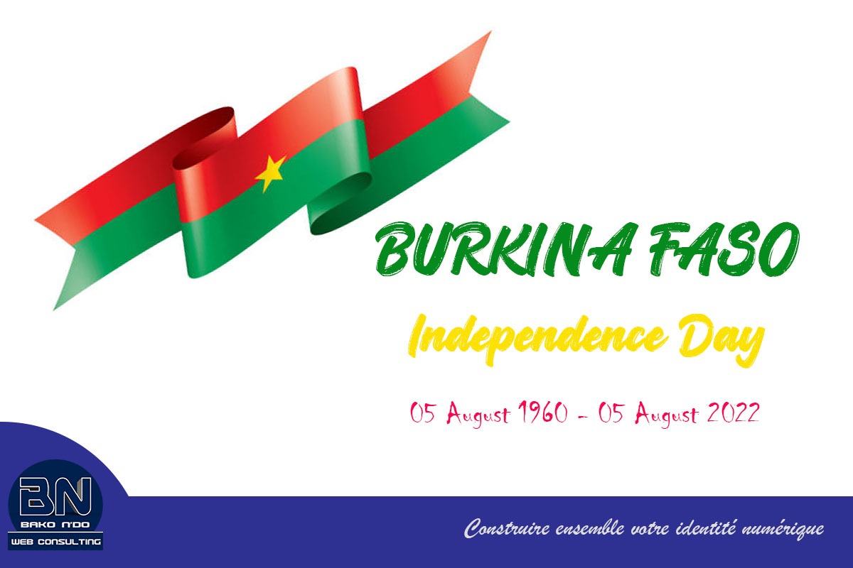 BNWebConsulting's tweet photo. Toutes l'équipe BAKO &amp; N'DO Web Consulting  vous souhaite une Bonne Fête de l'Indépendance !!

#BNWC #BurkinaFaso  #Ouagadougou #IndependenceDay #independance #agencedigitale https://t.co/AvLdRCCBrS