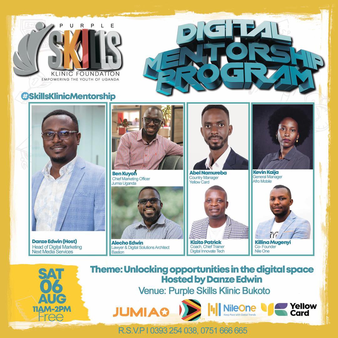 Miranda Fruity 🍇 (@abwoolifruity) on Twitter photo How well conversant are we with identifying opportunities in the digital space ?
Join us tomorrow in the #SkillsKlinicMentorship at Purple Skills Klinic Bukoto & learn more about how we can do that. Our host will be <a href="/deejahn/">Danze Edwin</a> How well conversant are we with identifying opportunities in the digital space ?
Join us tomorrow in the #SkillsKlinicMentorship at Purple Skills Klinic Bukoto & learn more about how we can do that. Our host will be <a href="/deejahn/">Danze Edwin</a>