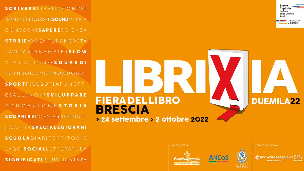 📚 #Librixia: la Fiera del Libro di Brescia 📅 24 /9 - 2/10. Partendo dall'immancabile mercato in Piazza Vittoria ad altri luoghi d’incontro tra pubblico e autori, giornalisti e esponenti culturali ➡️ bresciatourism.it/cosa-fare/libr…

@visitbresciaita <a href="/inLOMBARDIA/">inLOMBARDIA</a>