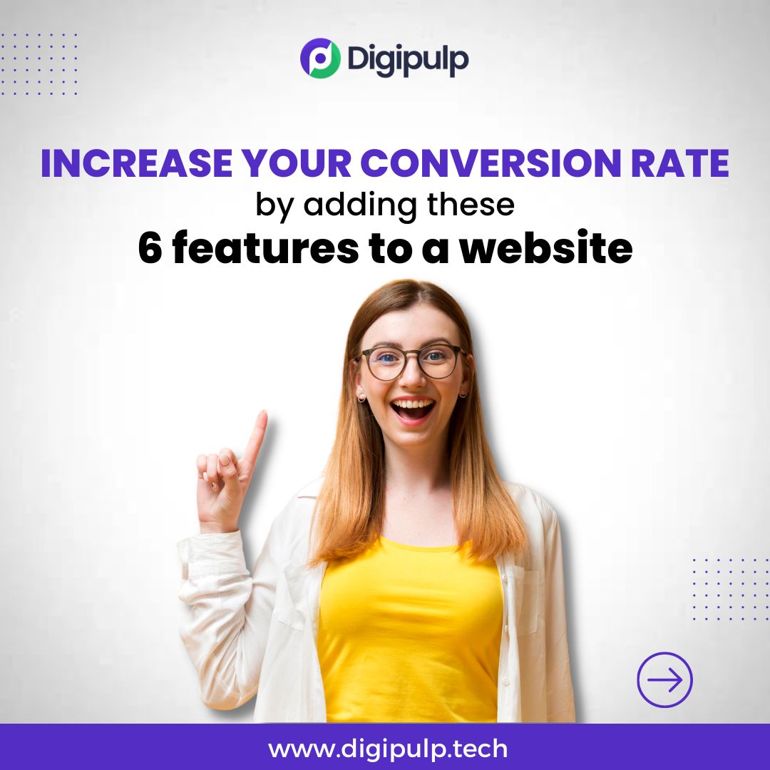 digipulp_tech's tweet image. Want to keep your customers engaged?
A simple way to do this is by making your site appealing and capturing users' attention. Add these 6 features in you website and increase the conversion rate.
Let us help you to increase your conversion rate.
#webdevelopment #WebsiteDesign