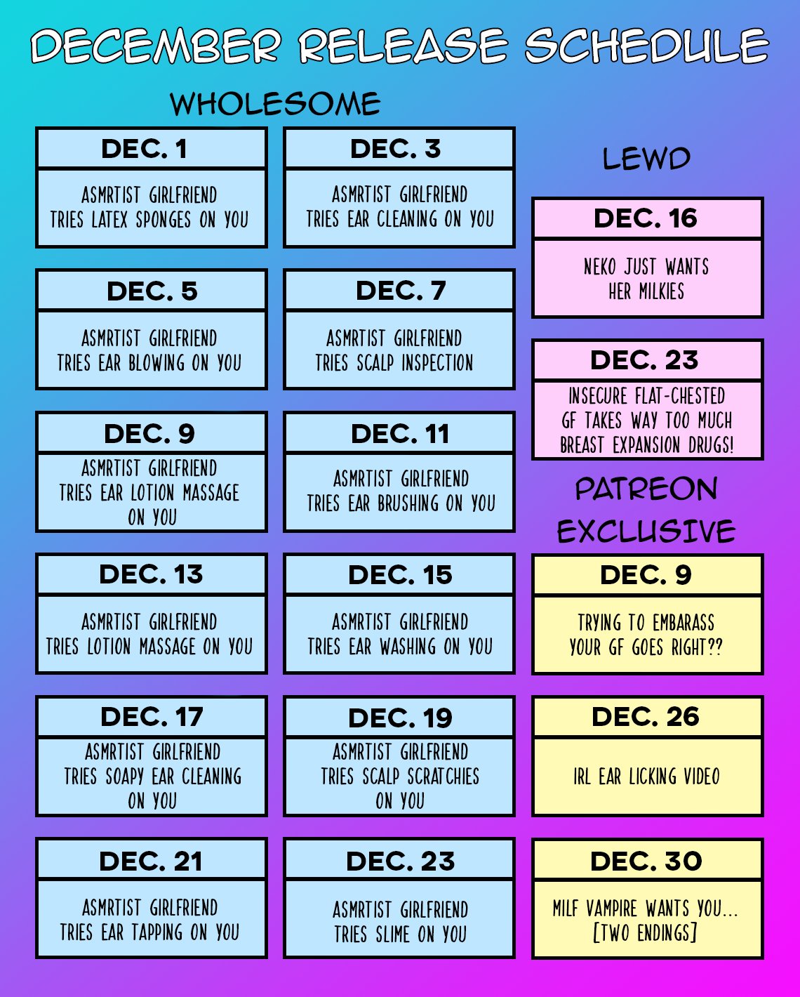 DTL On Twitter Here s The Release Schedule For December Yes I m dtl-on-twitter-here-s-the-release-schedule-for-december-yes-i-m