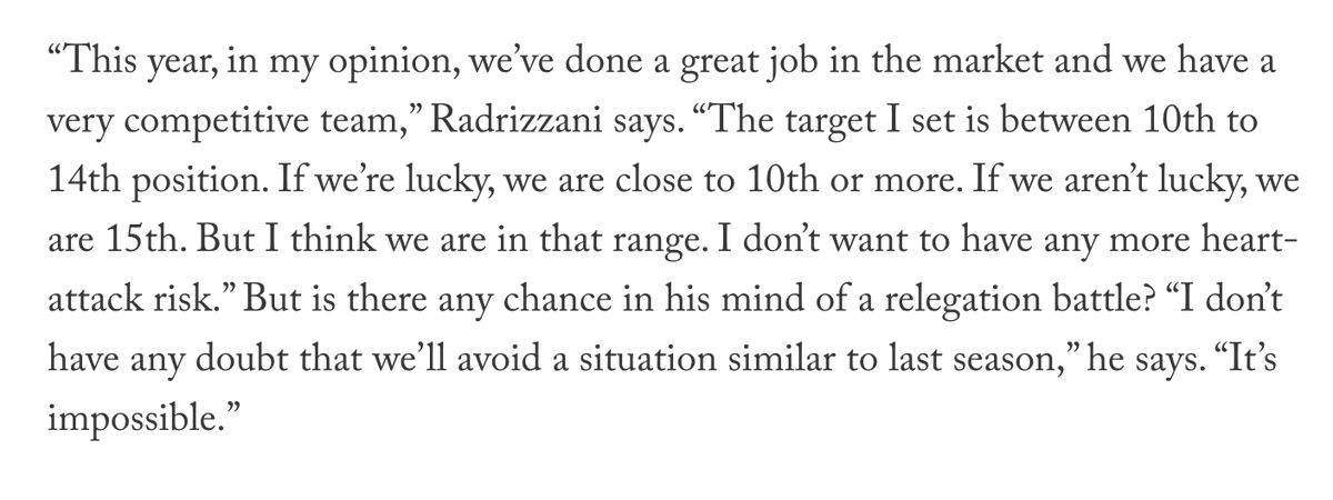 FootyAccums's tweet photo. Leeds United owner Andrea Radrizzani has released an interview saying it is "impossible" that his team are relegated this season..

A very brave move 😬

[The Athletic] https://t.co/Ytu4eLPl8y