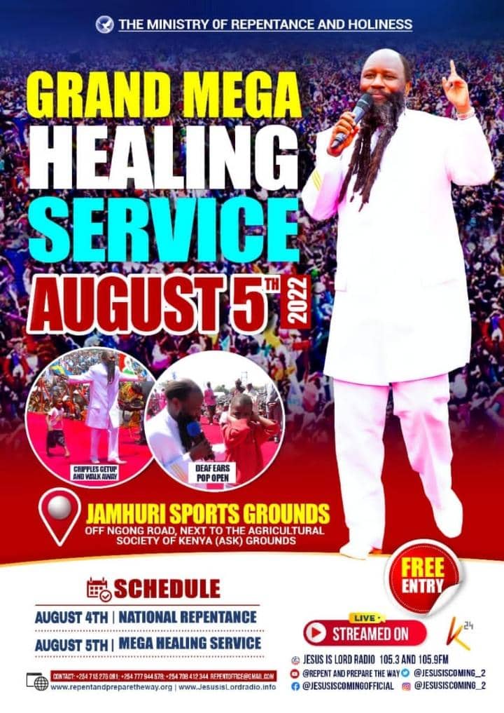 ajakskate's tweet photo. This is The day of your deliverance.
Whatever situation that has been overwhelming you, bring it to The Lord, He has never failed.

Welcome to a mega healing service today in Nairobi, live on k24 tv @K24Tv 
#RepentanceBringsHealing https://t.co/LFXhv1hVUl