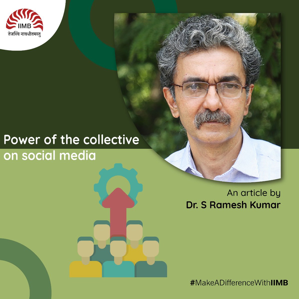 iimb_official's tweet photo. ‘Cyber self, real self’, in this article in The Times of India, Dr. S Ramesh Kumar highlights how individuals can be vulnerable to the power of group influence on social media.
Read on: https://t.co/rwI1iKEqqz
#GroupInfluence #SocialMedia #IIMB https://t.co/mImT2X9bgG