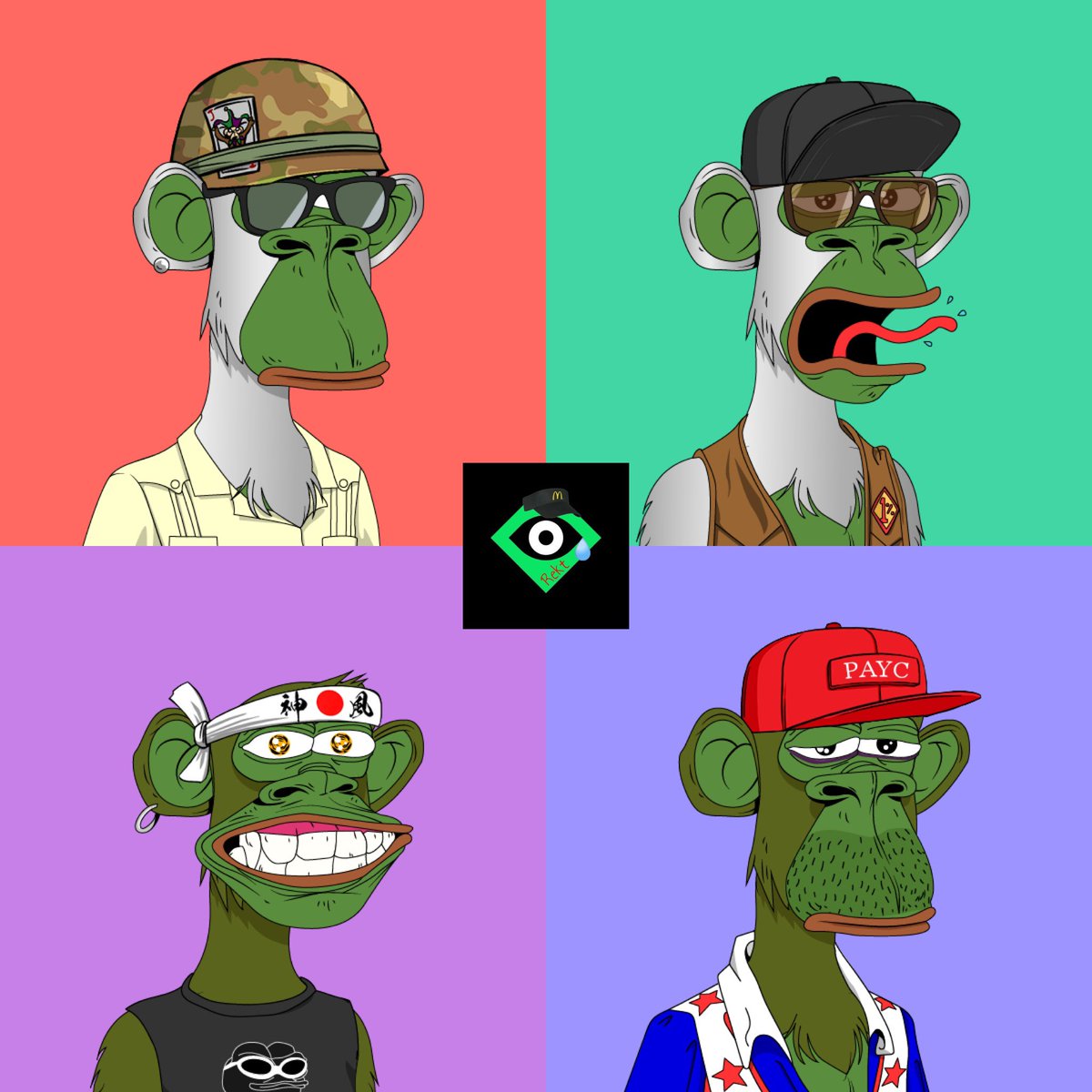 Giving away 4x Pepe Apes Yacht Club NFTs 🐸🐵 FP is 0.2 ETH 👀

To participate: 

Follow <a href="/PepeApeYC/">PAYC</a> &amp; @Looks_Rekt 

Like &amp; RT + Tag 2 friends ✅ 

(Winners announced in 48 hours ⏰)