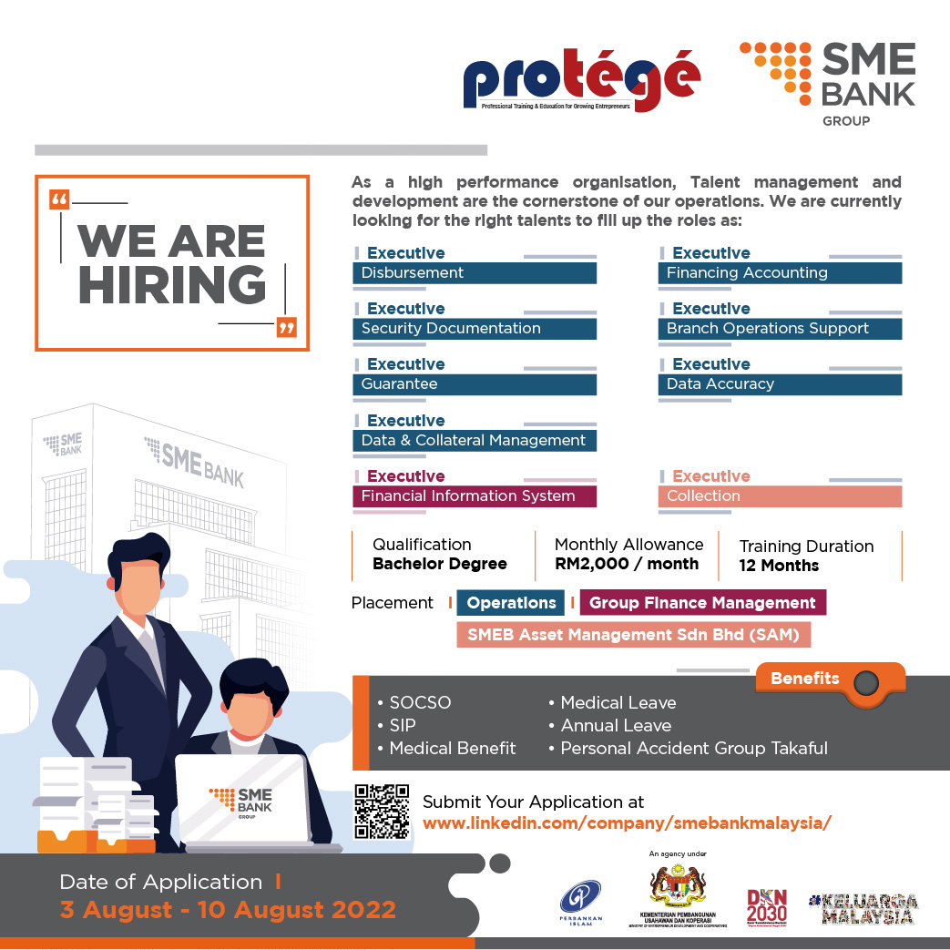 SME_Bank's tweet photo. We are looking for new talents to be part of our team.
Please submit your application at https://t.co/0amVMYsjXh

Share this post and help us to spread the word!
@KUSKOPMalaysia @CEDARSMEBank 
#SMEBank #beyondfinancing #SMILEFamily #vacancies #jawatankosong #KeluargaMalaysia https://t.co/bX0mMWJzSR