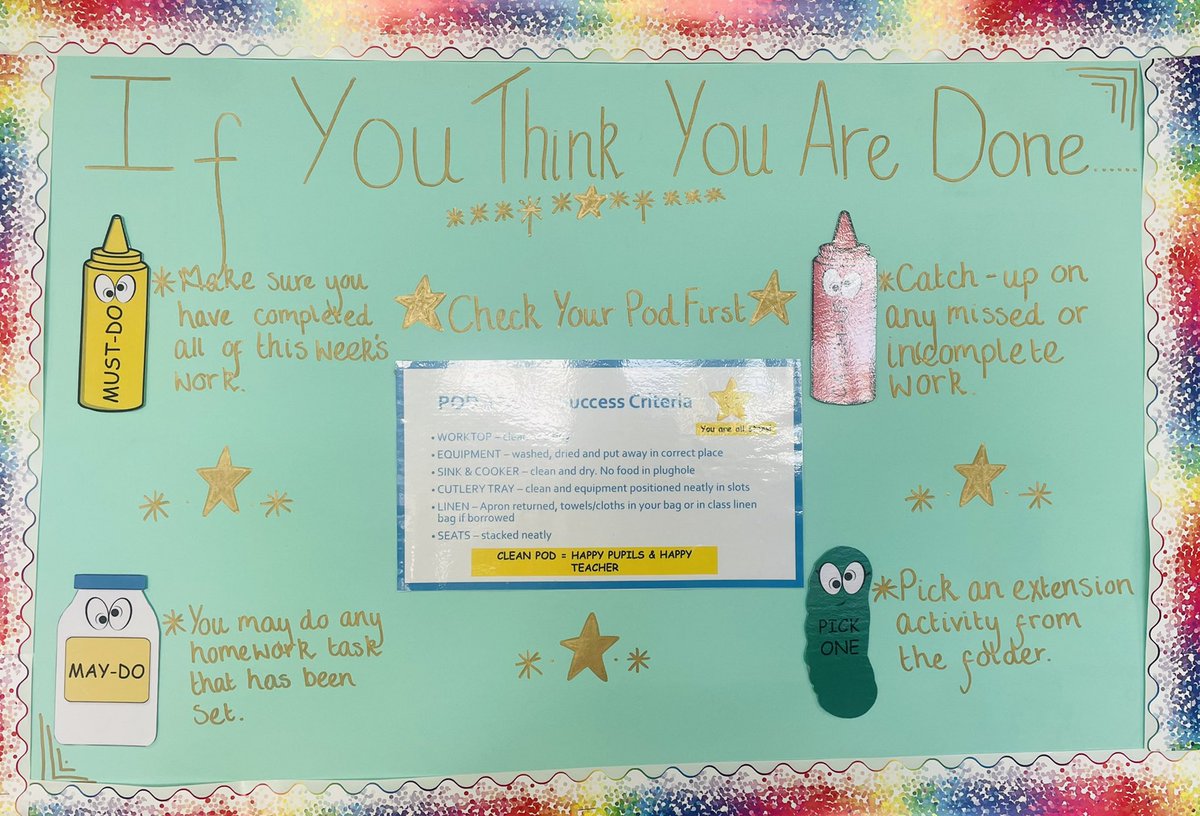 MissHainesHEc's tweet photo. Loved being in this week getting my first classroom organised! Special thanks to @MissMcMillan18 for the activity board foods, they’ve helped me create a fun little display for my class! #probationer2022 #firstclassroom https://t.co/7i9Up8HwRL