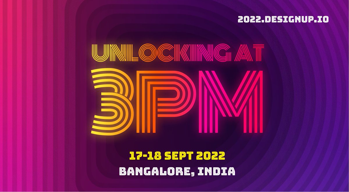 🚨 #DesignUp2022 passes are unlocking at ⏰3PM (IST) today

Only 2 hours to go!
👉 2022.designup.io

Set your reminders⏰, and get ready to grab your Super Early Bird and Early Bird passes before they sell out!