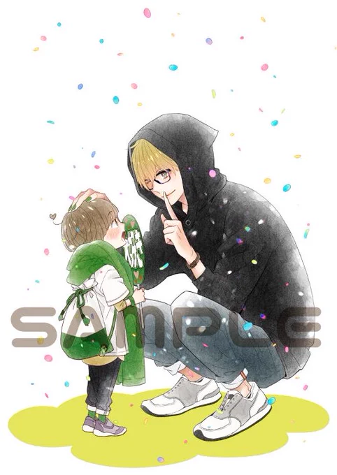 フロマージュさんのこちらのフェアにイラスト提供させて頂きました。ポストカード配布と、グッズの受注生産販売がありますので良かったらぜひ〜私はちっちゃいファン(強火)に見つかってしまったお忍びアイドル君を描いてみました 