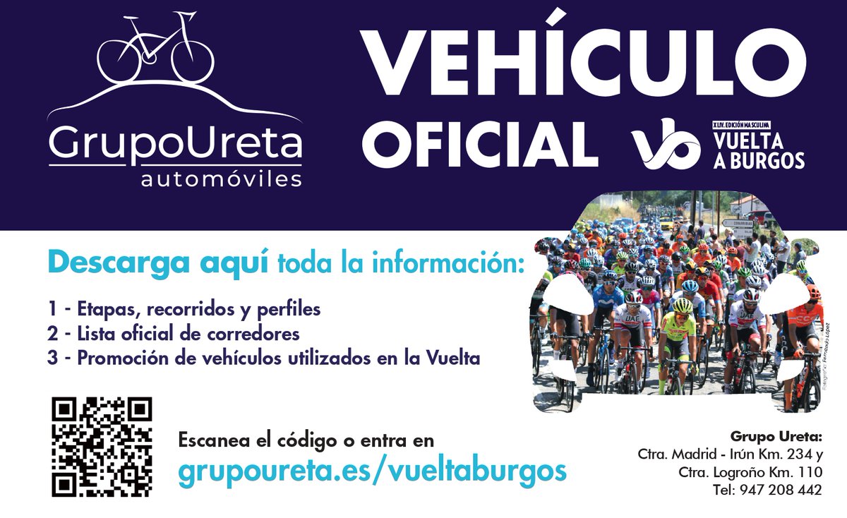 motorcid's tweet photo. Ponemos a la venta los Vehículos Oficiales de la Vuelta Ciclista a Burgos.
Si está interesado pinche en el enlace: https://t.co/SOUVSWsYz1 https://t.co/SvsF91CSEB