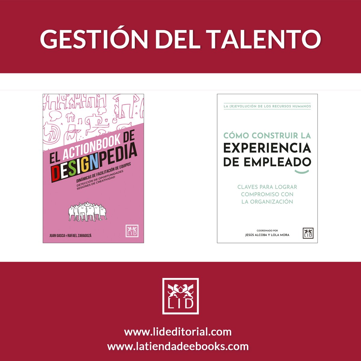 ¡Lecturas sobre gestión del talento! Te recomendamos:
📕El Actionbook de #Designpedia, <a href="/JuanGascaTC/">Juan Gasca</a>  <a href="/RafaZaragozaTC/">rafaelzaragoza</a>
➡lideditorial.com/libros/el-acti…
📕Cómo construir la #ExperienciaDeEmpleado. 
coordinado por <a href="/jesusalcoba/">Jesus Alcoba</a> <a href="/Lol_Mora/">Lola Mora</a>
➡lideditorial.com/libros/como-co…
<a href="/ThinkersCo/">Thinkers Co.</a> <a href="/Asociacion_DEC/">Asociación DEC</a>
