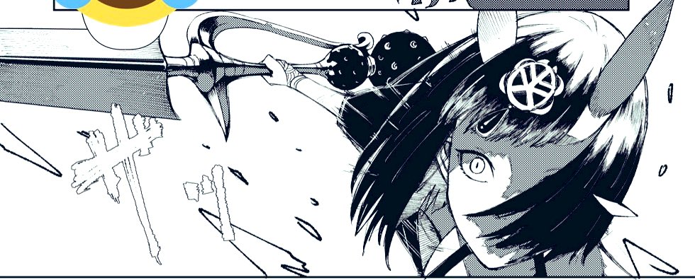 頒布本一部チラ見せ fgo5.5章 平安京シナリオ「源氏殺し」回の戦闘シーン切り抜き漫画などです 