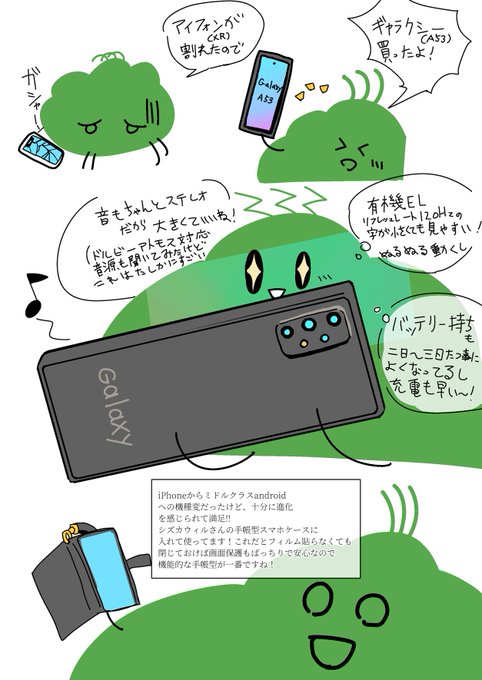 iPhoneからgalaxyに機種変更しました!
キャラはあんバタさんに考えてもらいました! 