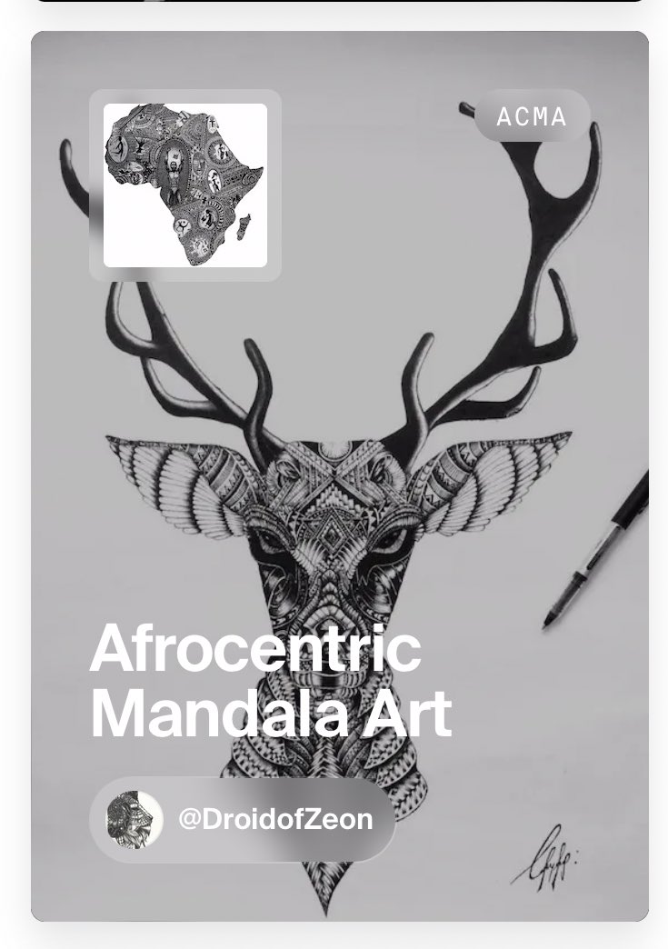 Gm ☀️

Afrocentric Mandala Art [ACMA] minted via <a href="/manifoldxyz/">manifold.xyz</a> is LIVE on <a href="/foundation/">Foundation 🌐</a>

The first Art series of this collection — ETHernal Series goes LIVE tomorrow, 
Aug 6 at 0.555ETH (buy now) &amp; 0.333 (reserve)

🧵 

foundation.app/collection/acm…